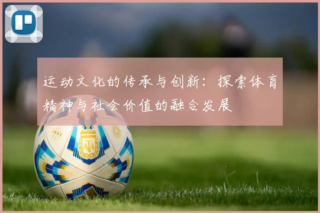 运动文化的传承与创新：探索体育精神与社会价值的融合发展